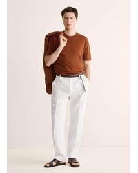 Mango - Cotton Fine-Knit T-Shirt - Lyst
