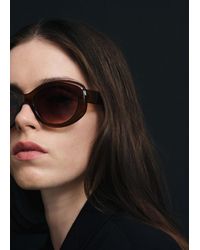 Mango - Squared Frame Sunglasses - Lyst
