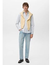 Mango - Regular Fit Striped Cotton Shirt - Lyst
