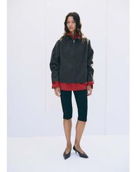 Mango - Textured Jacket With A High Neck - Lyst