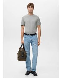 Mango - 100% Cotton Slim-Fit T-Shirt - Lyst