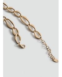Mango - Collier Maillons Plats Or - Lyst