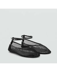 Mango - Mesh-Riemchen-Ballerina - Lyst