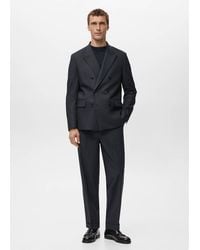 Mango - Boston Slim-Fit Double-Breasted Suit Jacket - Lyst