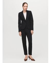 Mango - Mid-Rise Suit Trousers - Lyst