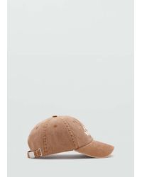 MANGO TEEN - Embroidered Distressed-Effect Cap - Lyst