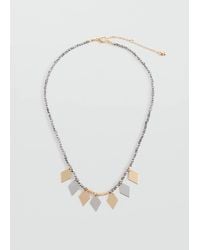 MANGO TEEN - Metal Bead Necklace - Lyst