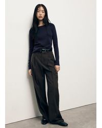 Mango - Long-Sleeved Fine-Knit Sweater - Lyst