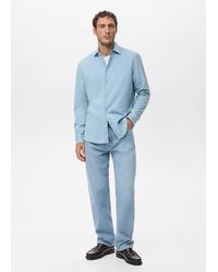Mango - 100% Cotton Denim Shirt - Lyst