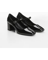 Mango - Patent Leather-effect Heeled Shoes - Lyst
