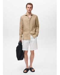 Mango - Slim-Fit-Hemd Aus 100% Leinen - Lyst