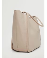 mango straw bolsa with front panel in tan