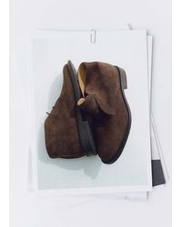 Mango - Suede Leather Ankle Boots - Lyst