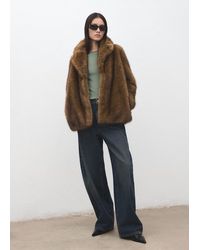 Mango - Ribbed Long-Sleeved T-Shirt - Lyst