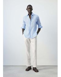 Mango - 100% Linen Slim-Fit Shirt - Lyst