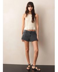 MANGO TEEN - High-Waisted Studded Shorts - Lyst