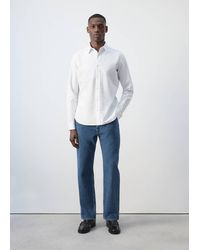 Mango - 100% Cotton Striped Shirt - Lyst