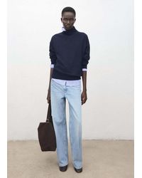 Mango - Draped Turtleneck Sweater - Lyst