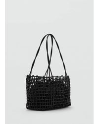 Mango - Medium Braided Shoulder Bag - Lyst