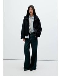 Mango - High-Neck Zip-Up Jacket - Lyst