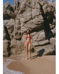 Mango - Bandeau Bikini Top With Metallic Appliqué - Lyst