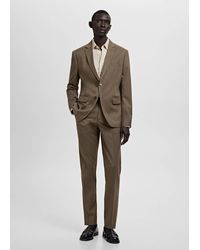 Mango - Pantalon Costume Parí Super Slim-Fit Marron - Lyst