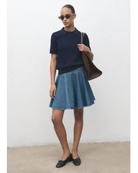 Mango - Short Denim Skirt - Lyst