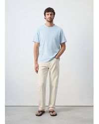 Mango - 100% Cotton Washed T-Shirt - Lyst