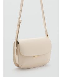 Mango - Borsa A Tracolla Falda Bianco Sporco - Lyst