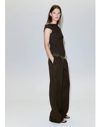 Mango - Asymmetrical Ruched T-Shirt - Lyst