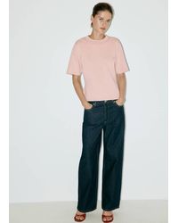 Mango - Short-Sleeved Fine-Knit Sweater - Lyst