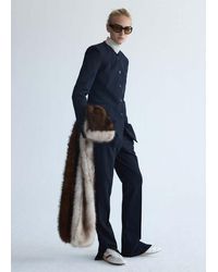 Mango - Pinstripe Suit Trousers - Lyst