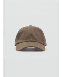 Mango - Cotton Visor Cap - Lyst