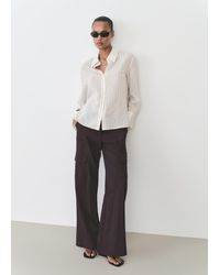 Mango - Stripe-Print Shirt - Lyst