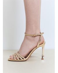 Mango - Combined-Strap Heeled Sandals - Lyst