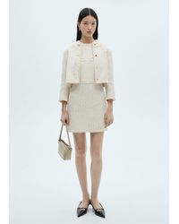 Mango - Tweed Jacket With Jewel Buttons - Lyst