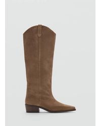 MANGO TEEN - Cowboy Suede Boot - Lyst