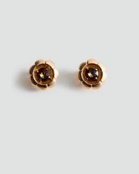 Mango - Metallic Flower Earrings - Lyst