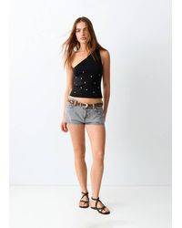 MANGO TEEN - Asymmetric Eyelets Top - Lyst