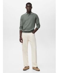 Mango - Baumwoll-Pullover Mit Polokragen Und Mikrostruktur - Lyst