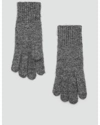 Mango - Plain Knit Gloves - Lyst