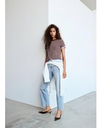 Mango - Mid-Rise Straight Jeans - Lyst