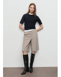 Mango - Short-Sleeved Wool-Blend Sweater - Lyst