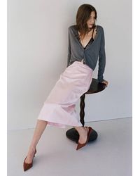 Mango - Pointed Toe Leather Shoes - Lyst