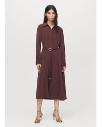 Mango - Belt Shirt Dress - Lyst