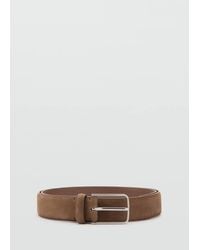 Mango - Nappa Leather Belt - Lyst