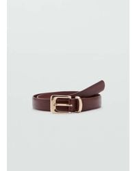 Mango - Square Buckle Belt - Lyst