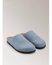 Mango - Minimalist Leather Clogs - Lyst