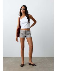 MANGO TEEN - Studded Mini Shorts - Lyst