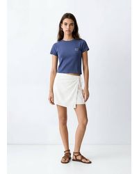 MANGO TEEN - Embroidered Cotton T-Shirt - Lyst